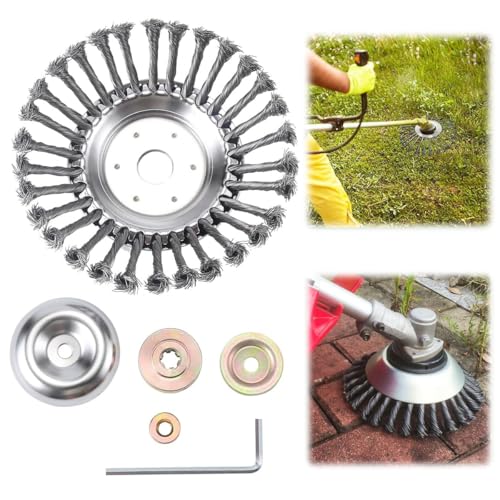 HASTHIP Weeder Head Grass Trimmer Head Replacement Stainless Steel Multi Prongs Weeder Blade Trimmer Head Universal Grass Trimmer Head, 8 inches Dia HASTHIP Weeder Head Grass Trimmer Head Replacement Stainless Steel Multi Prongs Weeder Blade Trimmer Head Universal Grass Trimmer Head, 8 inches Dia